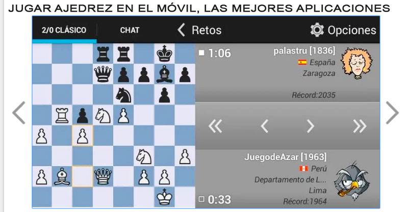 Juegos de Ajedrez con Chat