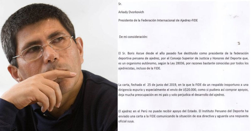 Carta abierta del GM Julio Granda dirigida a la FIDE sobre las  irregularidades de la FDPA - Torre 64 - Ajedrez Peruano