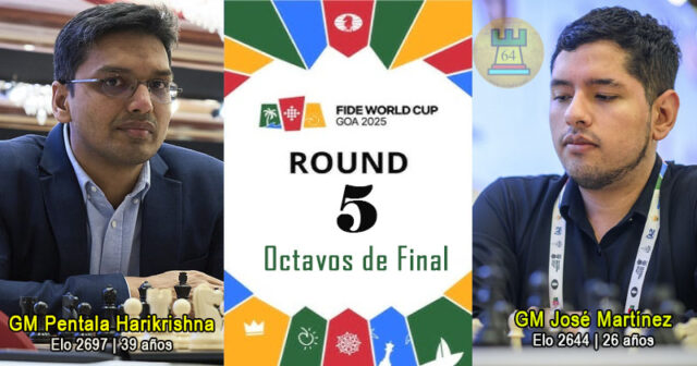 Martínez enfrentará al mítico Harikrishna en los Octavos de final de la Copa Mundial FIDE 2025