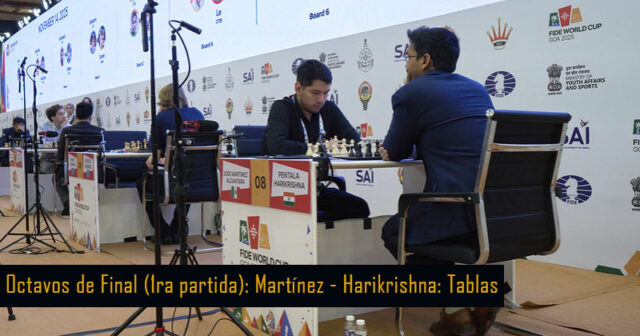 Octavos de Final (1ra partida): Martínez - Harikrishna: Tablas