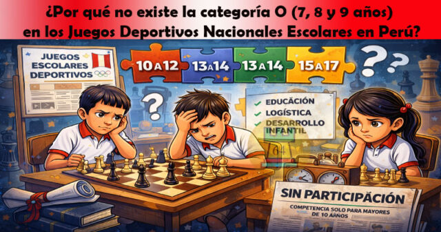 ¿Por qué no existe la categoría O (7, 8 y 9 años) en los Juegos Deportivos Nacionales Escolares en Perú?
