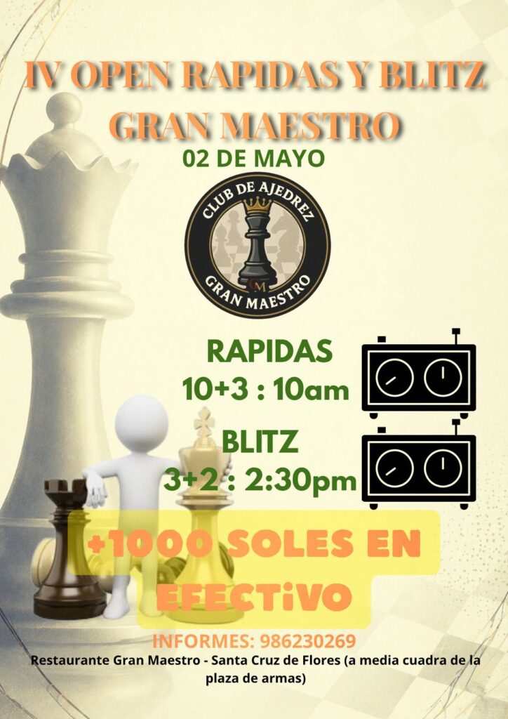 Mala.- IV IRT RÁPIDAS Y BLITZ GRAN MAESTRO O PEN, 2 May 2026