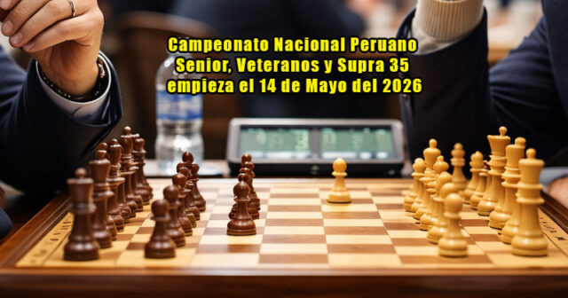Campeonato Nacional Peruano Senior, Veteranos y Supra 35 empieza el 14 de Mayo