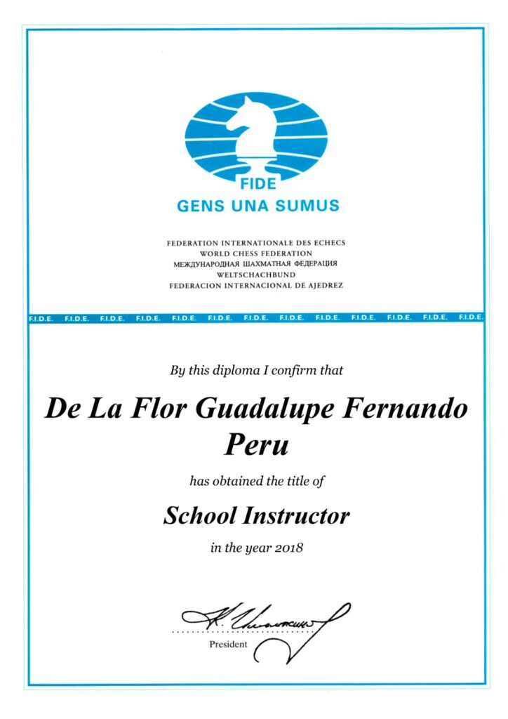 certificado instructor fide school